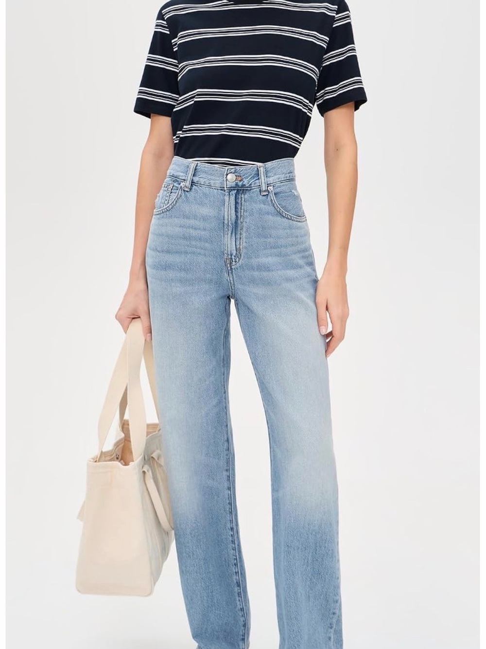 Madewell The Perfect Vintage Wide Leg Jeans in Airy Denim